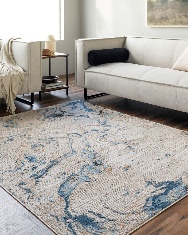 Allegro ALG-2347 Blue / Ivory Rug