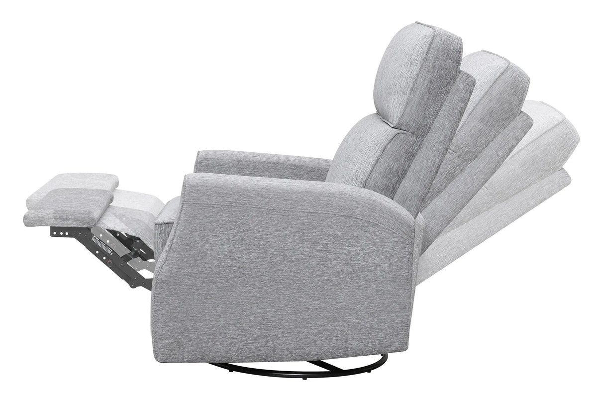 Tabor Swivel Gliding Recliner Gray Graphite