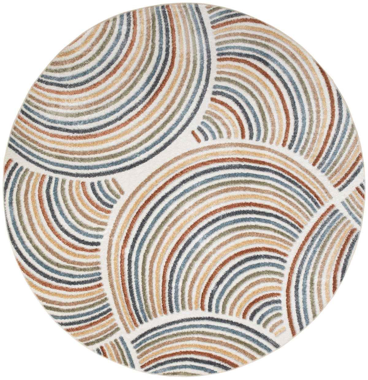 Astra Machine Washable ASW08 Ivory Multicolor Rug