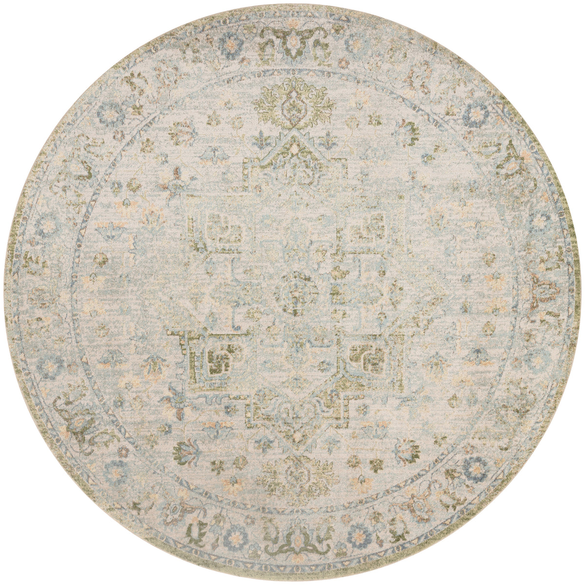 Astra Machine Washable ASW12 Blue Green Rug