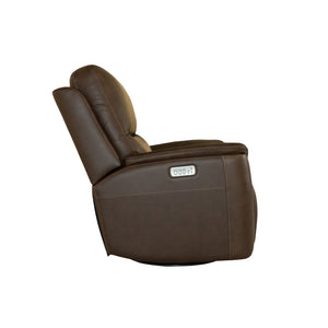Power Swivel Gliding Recliner with Power Headrest, Lumbar, Heat & Massage