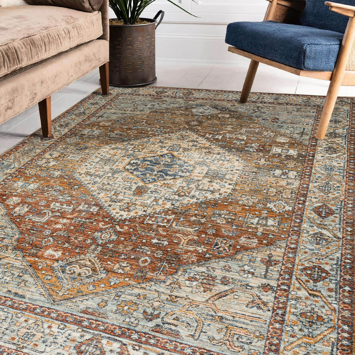 Bergama BE1 Paprika Rug - Rug & Home