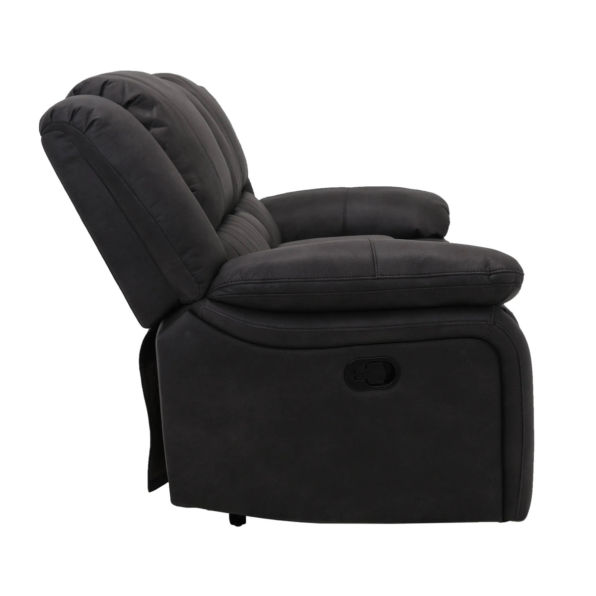 Navaro Reclining Console Loveseat Black Licorice
