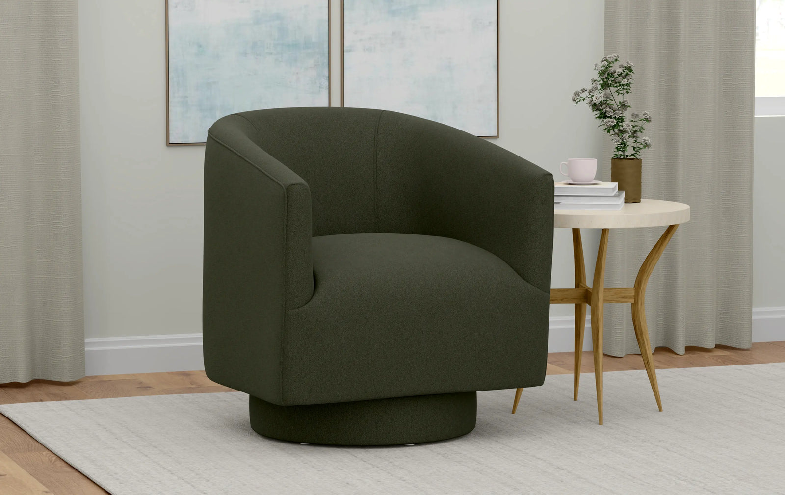 Brylee Swivel Accent Chair Forest