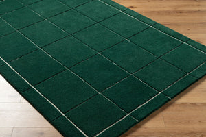 Brook BKO-2351 Dark Green / Light Beige Rug