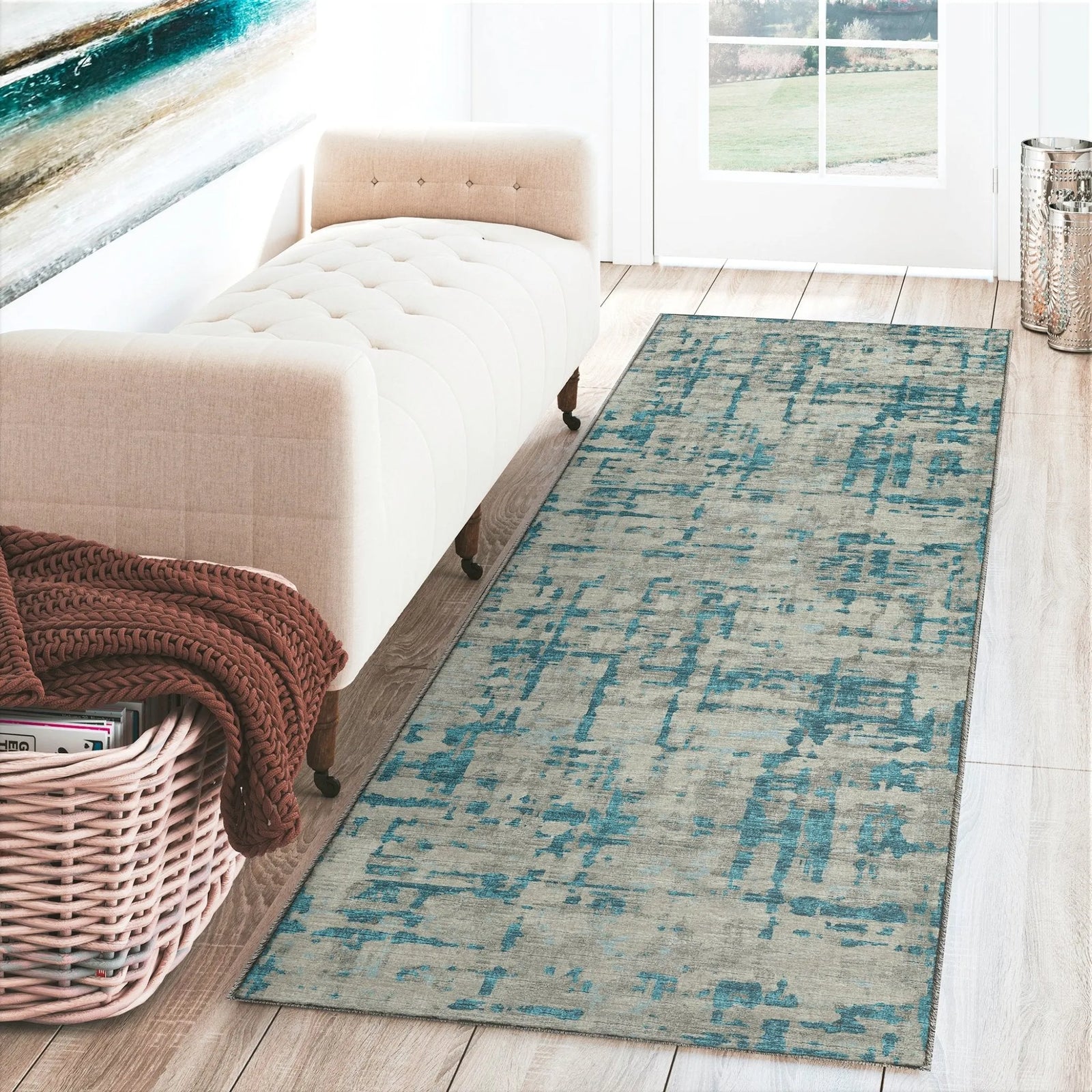 Brisbane BR5 Teal Rug