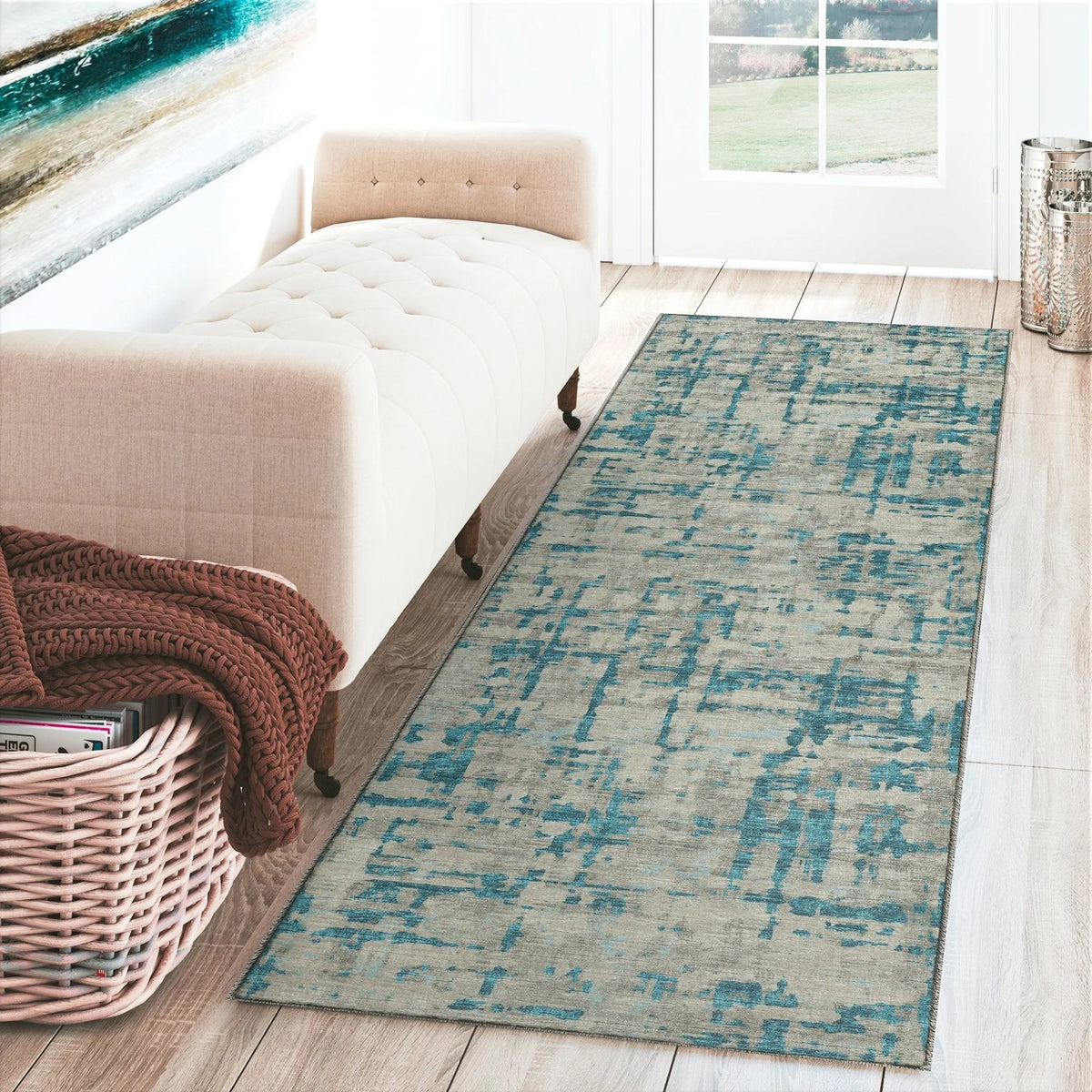 Brisbane BR5 Teal Rug - Rug & Home