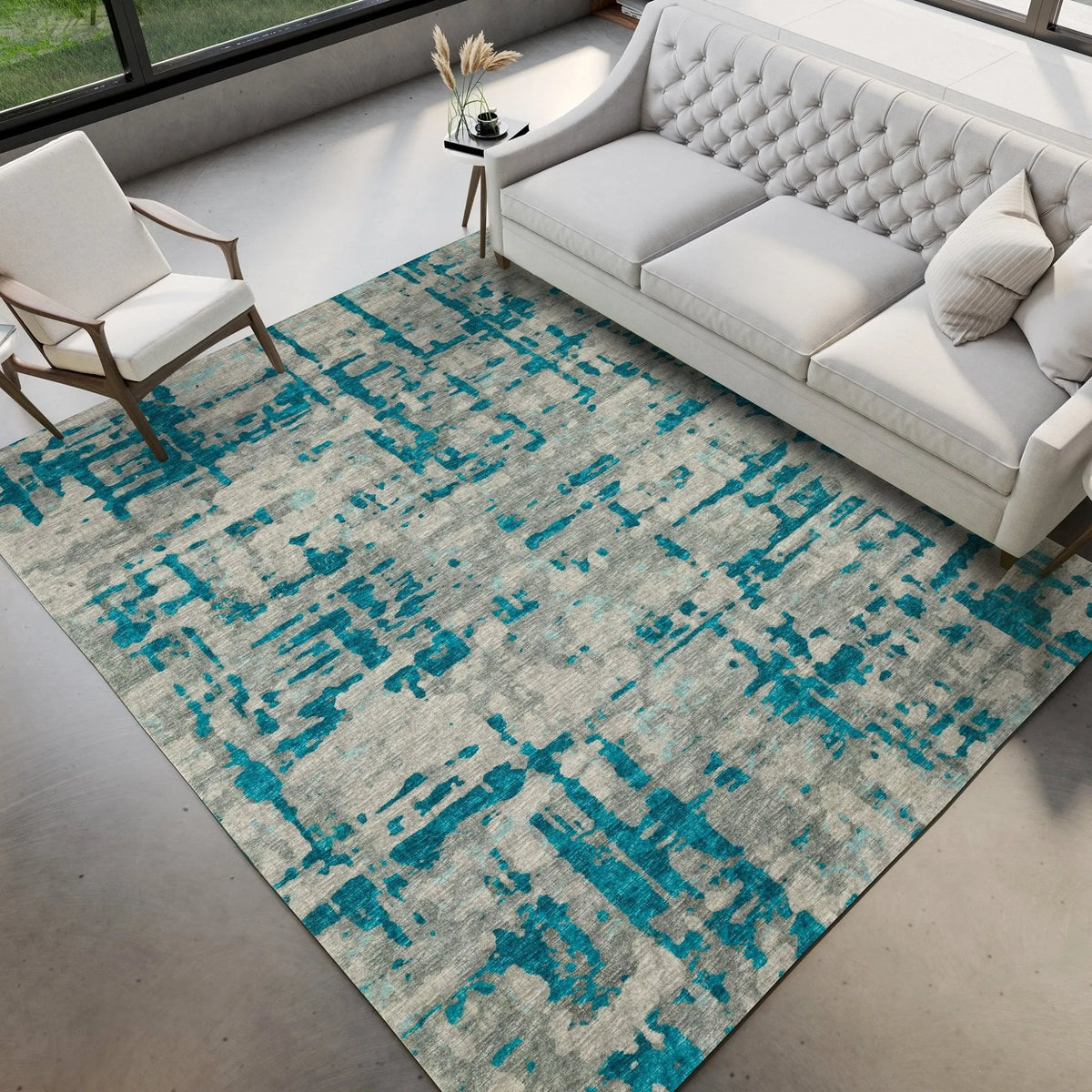 Brisbane BR5 Teal Rug - Rug & Home