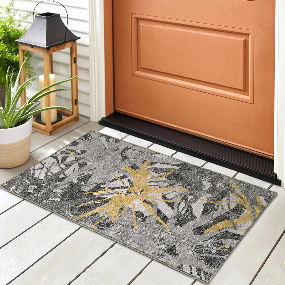 Brisbane BR6 Gold Rug - Rug & Home