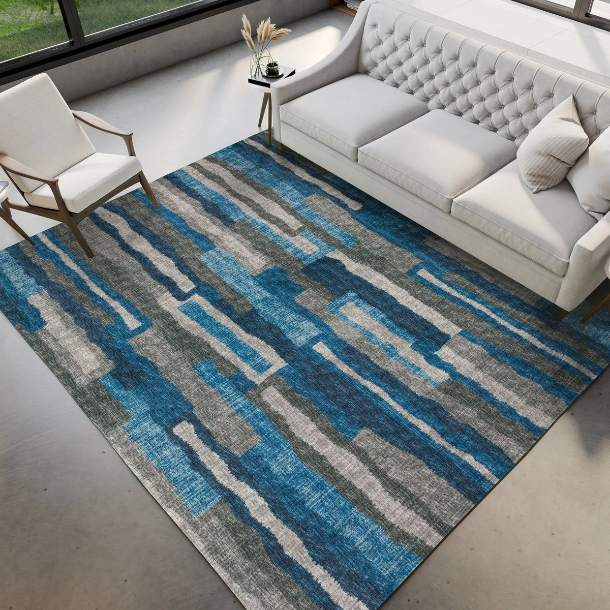 Brisbane BR7 Navy Rug - Rug & Home