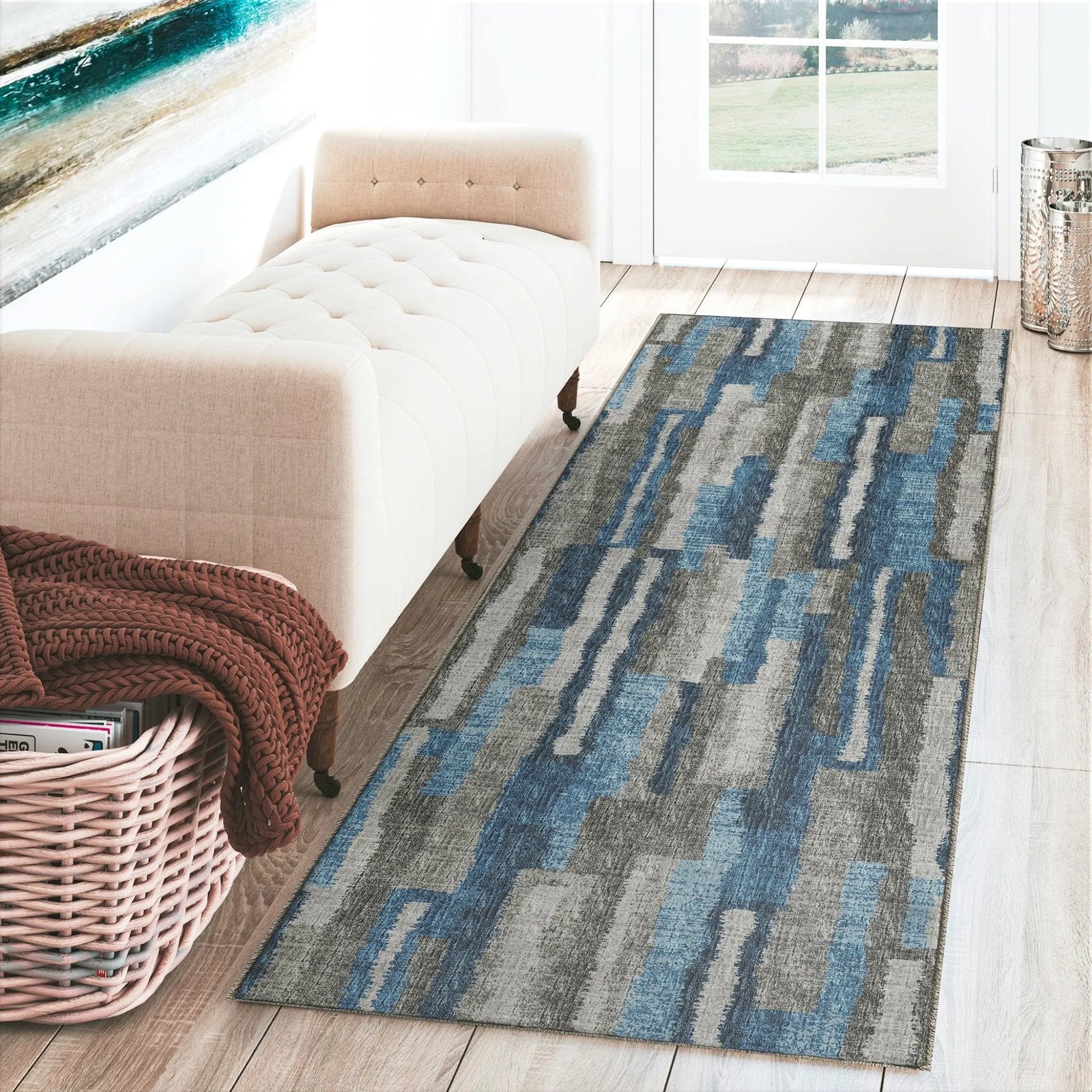 Brisbane BR7 Navy Rug