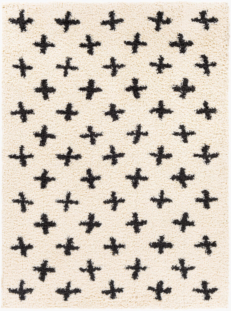 Beni Shag BSH-2304 Black / Cream Rug