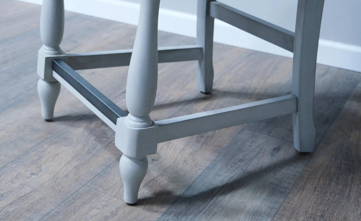 New Haven Slat Back Barstool Oyster Shell