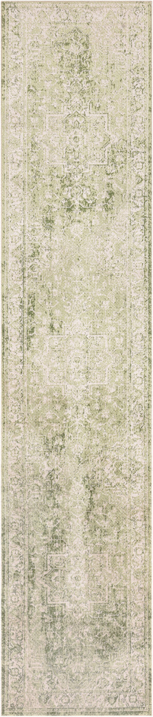 Astra Machine Washable ASW12 Ivory Green Rug