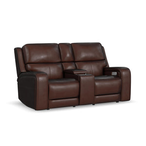 Power Reclining Loveseat with Console, Power Headrests, Lumbar, Heat & Massage