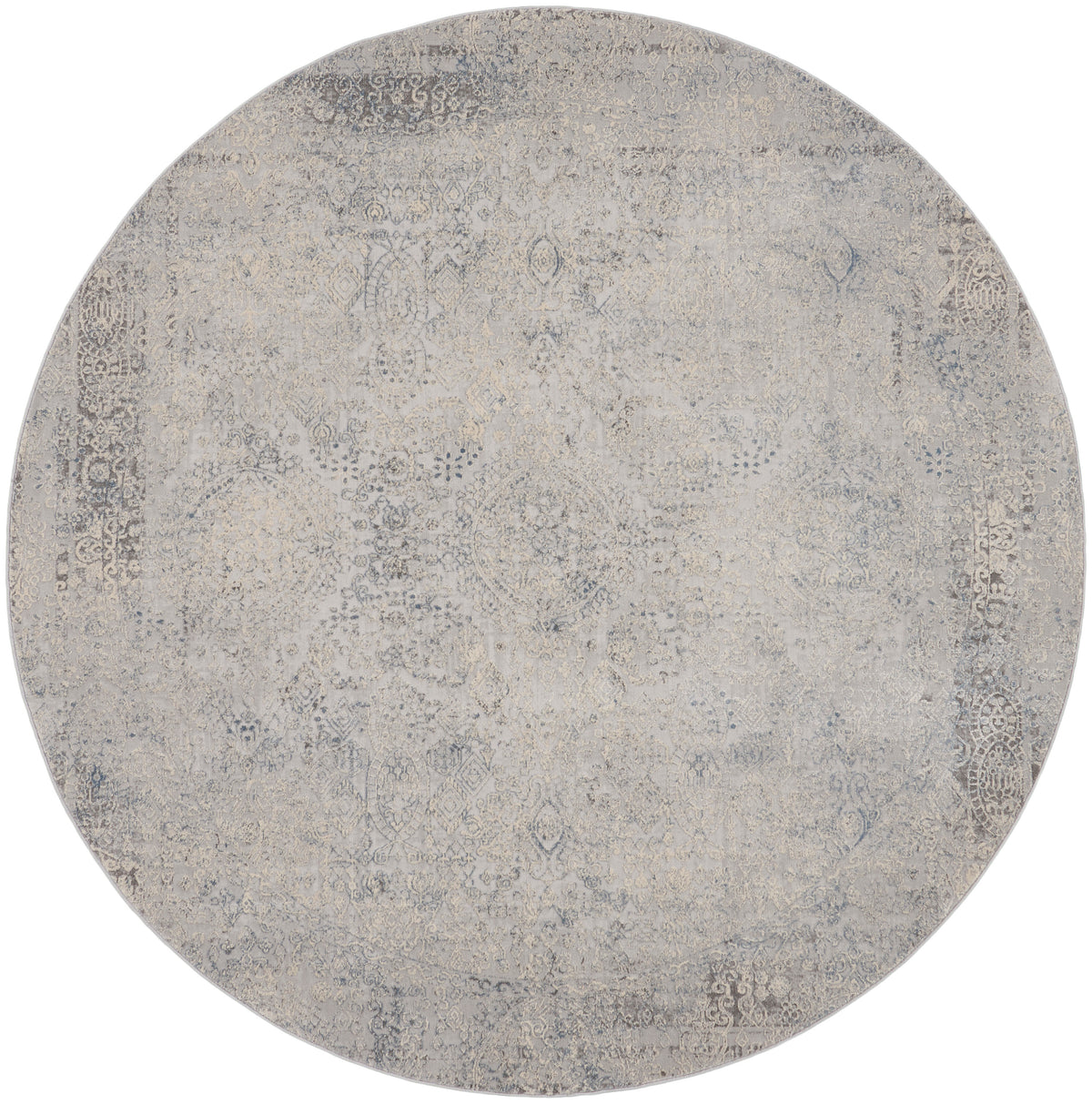 Rustic Textures RUS09 Ivory Light Blue Rug