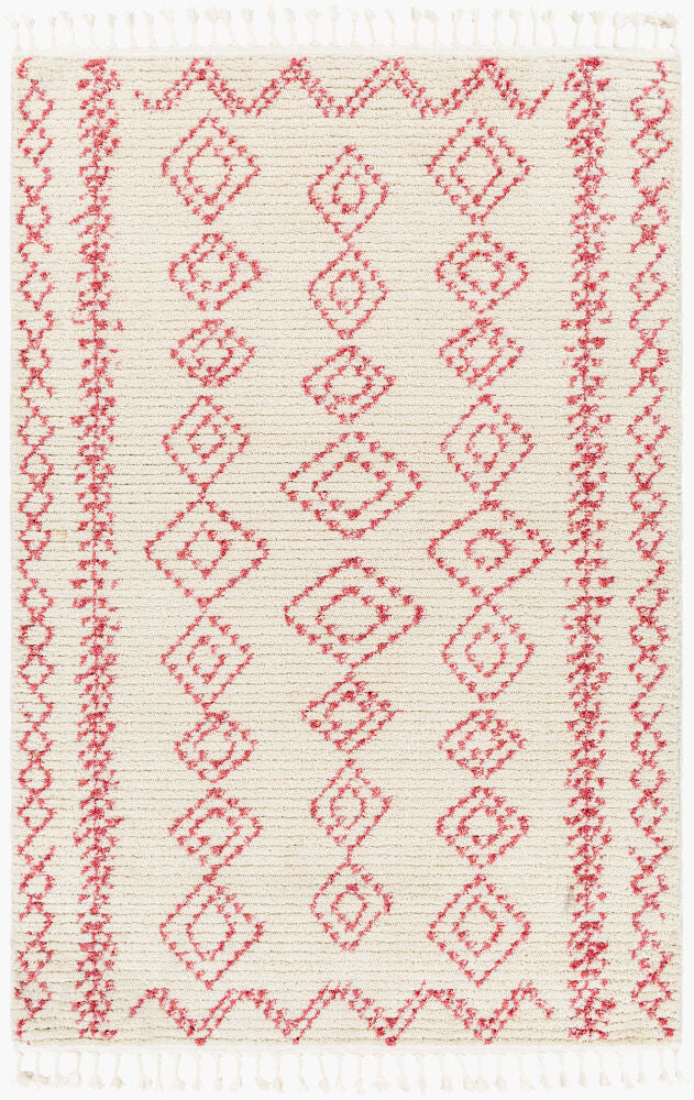 Casablanca Shag CAG-2313 Burgandy / Ivory Rug