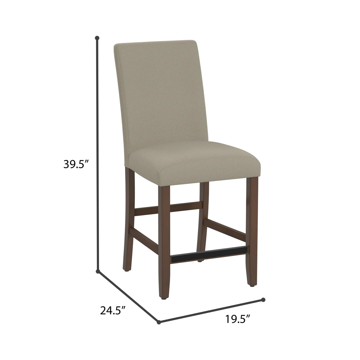 Seneca Upholstered Barstool Walnut Brown