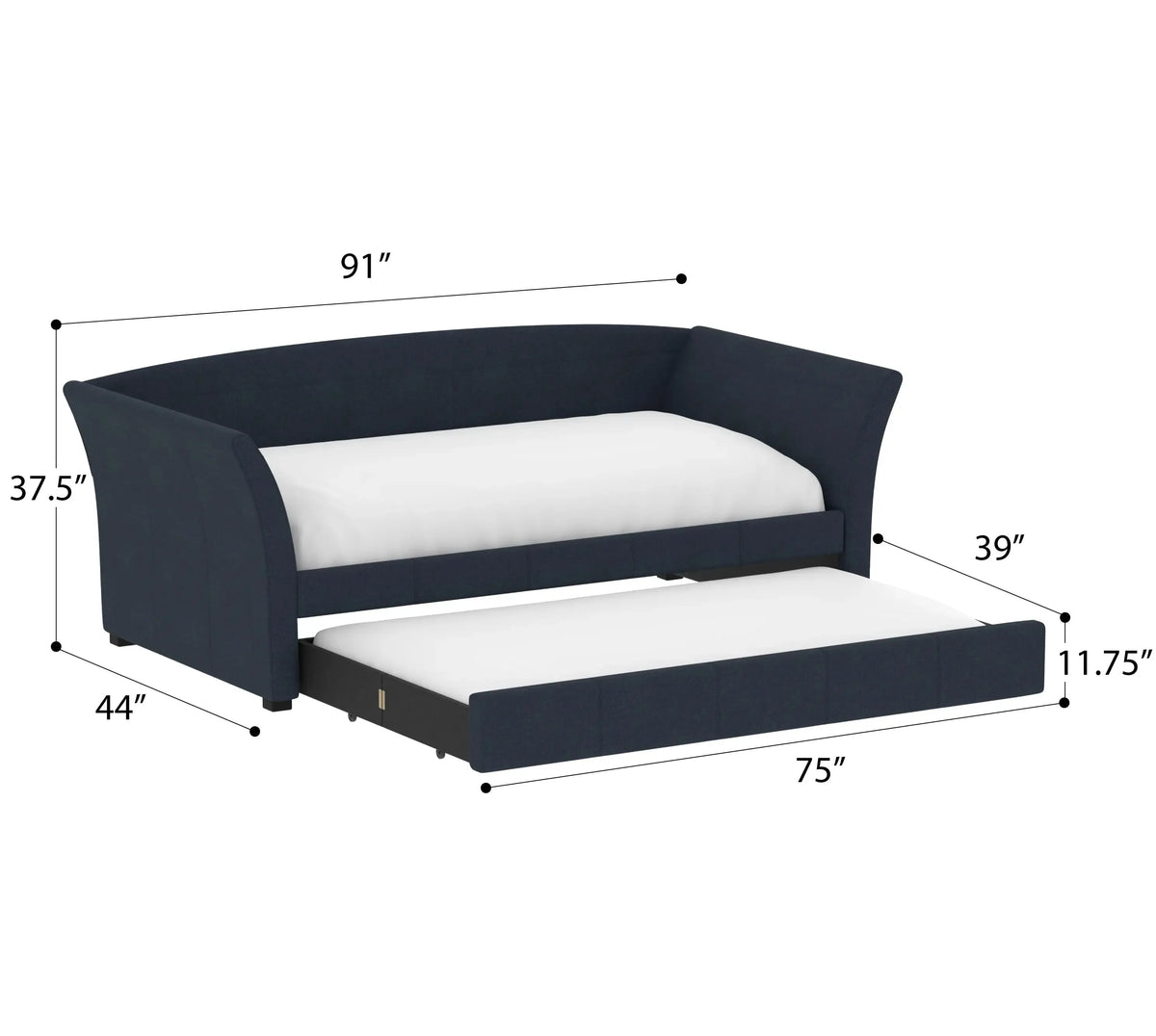 Vienna Trundle Daybed Blue Dusk