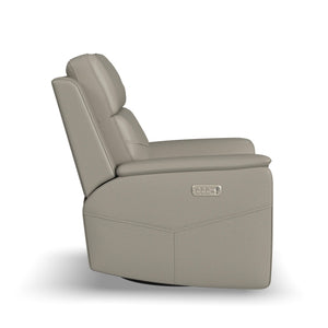 Power Swivel Gliding Recliner with Power Headrest, Lumbar, Heat & Massage
