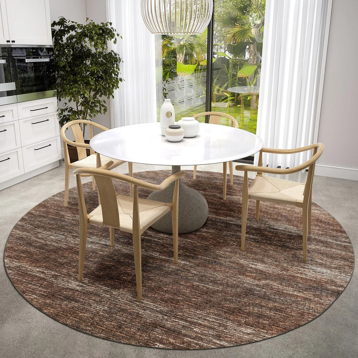 Ciara CR1 Chocolate Rug - Rug & Home