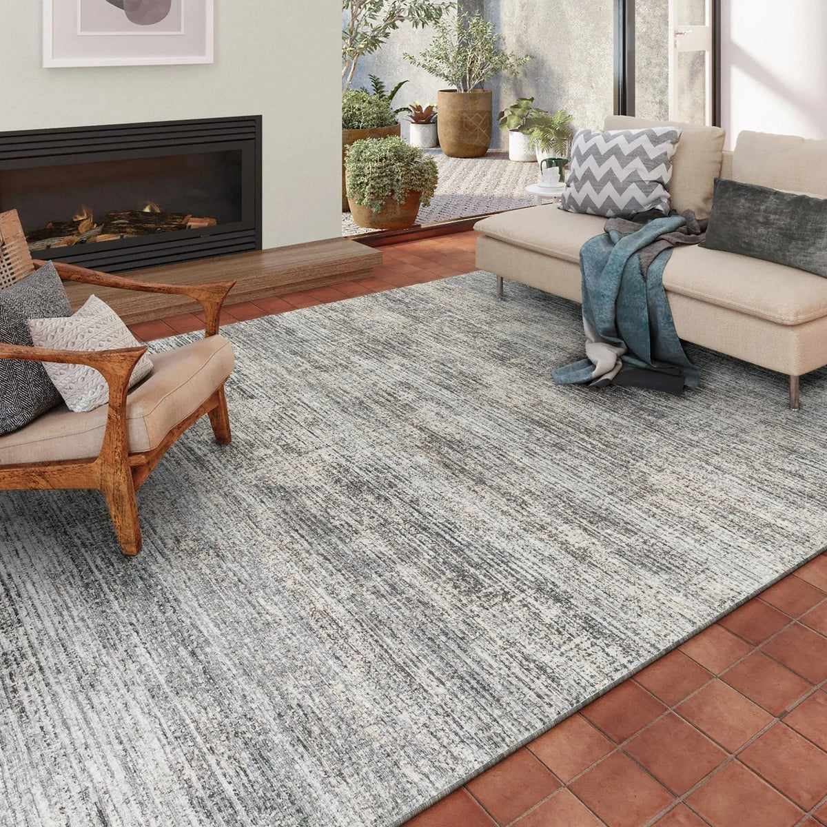 Ciara CR1 Graphite Rug