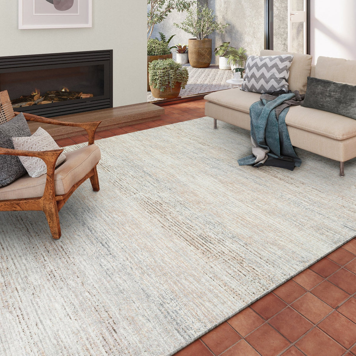 Ciara CR1 Linen Rug - Rug & Home