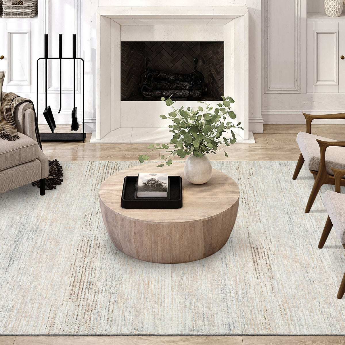 Ciara CR1 Linen Rug - Rug & Home