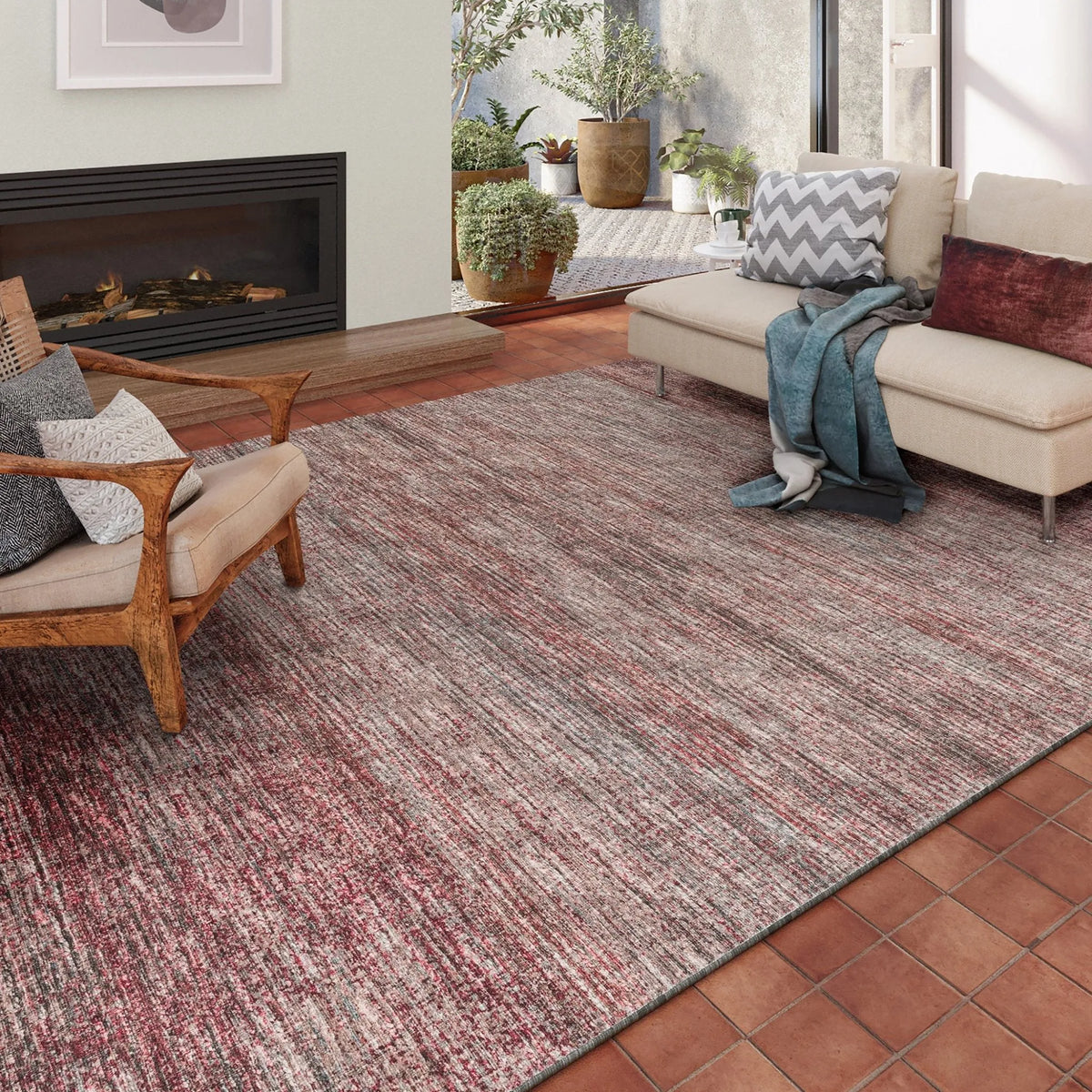 Ciara CR1 Merlot Rug - Rug & Home