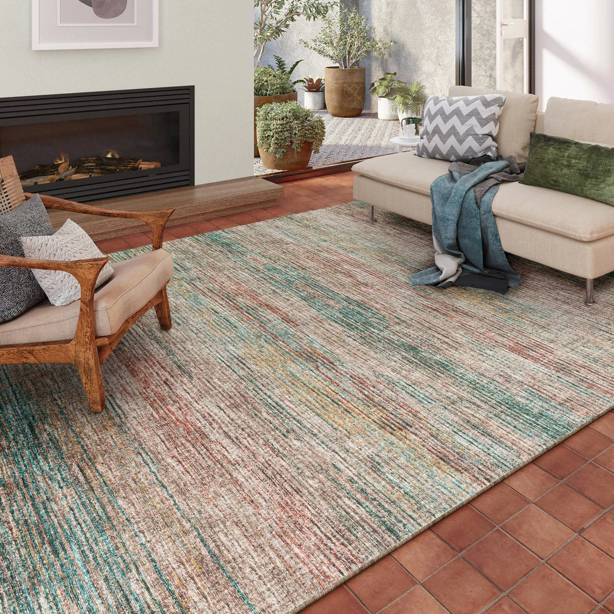 Ciara CR1 Mocha Rug - Rug & Home