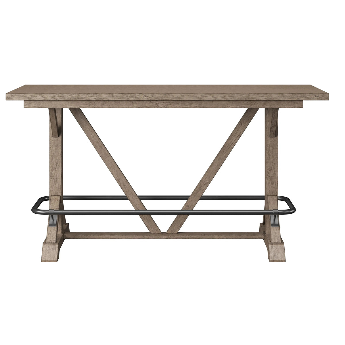 Benton Bar Height Trestle Table Pecan Brown