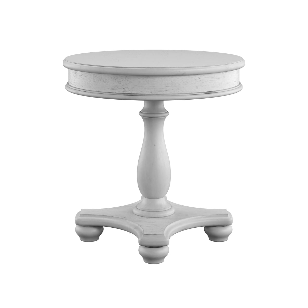 New Haven Round End Table Oyster Shell