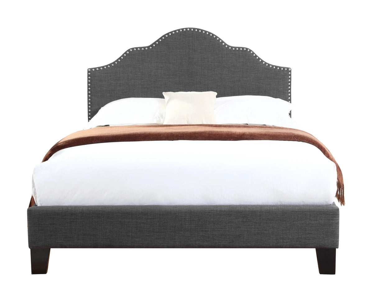 Madison Upholstered Bed Charcoal Gray