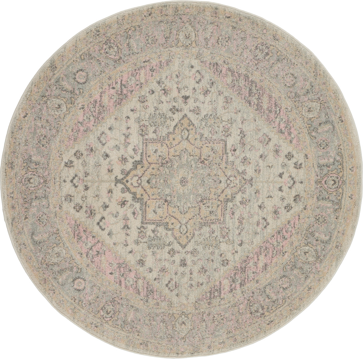 Tranquil TRA06 Ivory Pink Rug