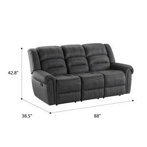 Baldwin Reclining Sofa Slate Gray