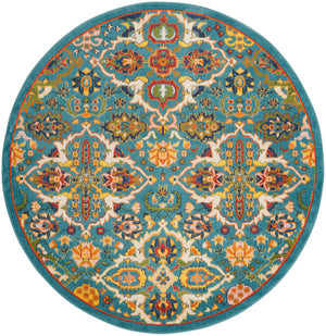 Allur ALR03 Turquoise Ivory Rug