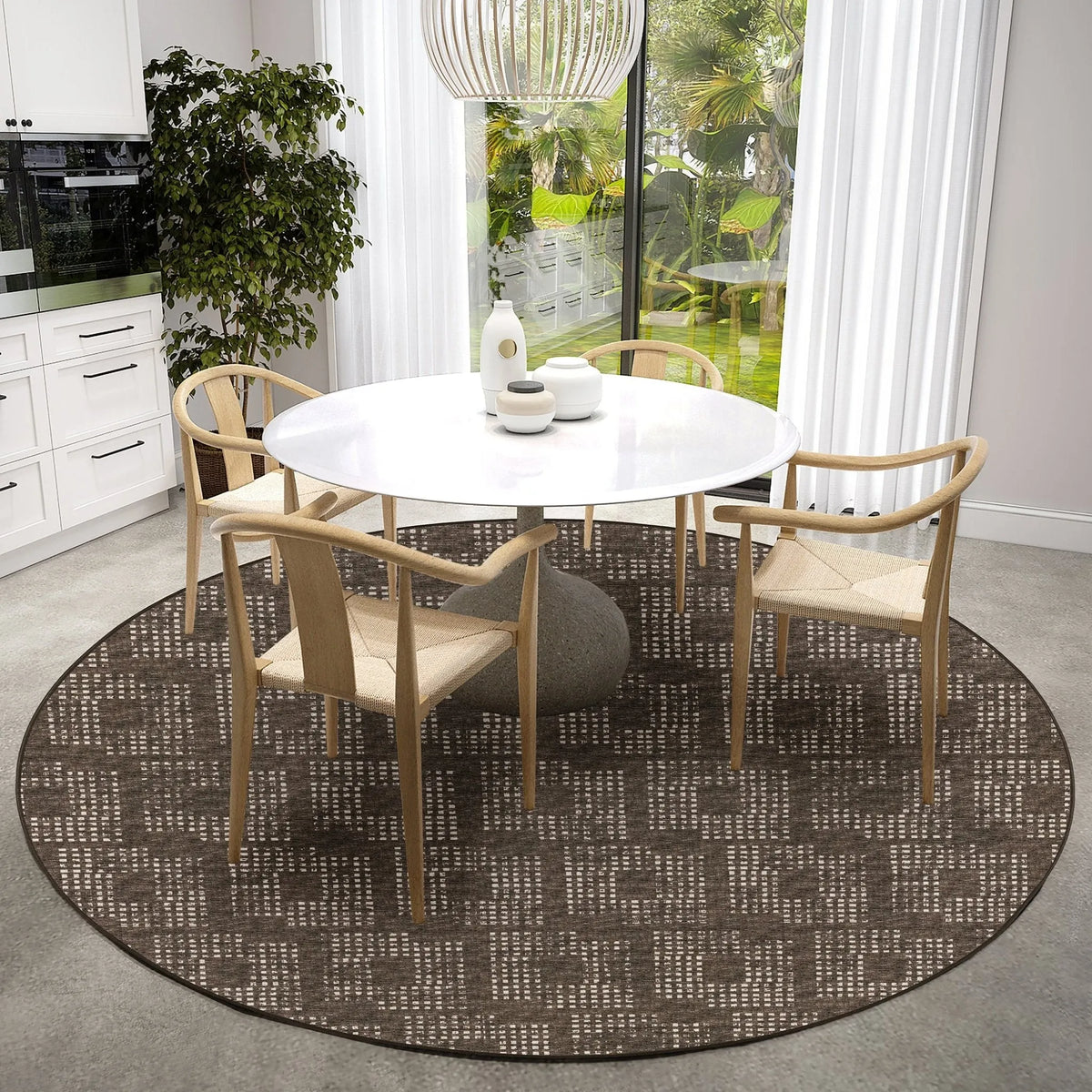 Delano DA1 Chocolate Rug - Rug & Home