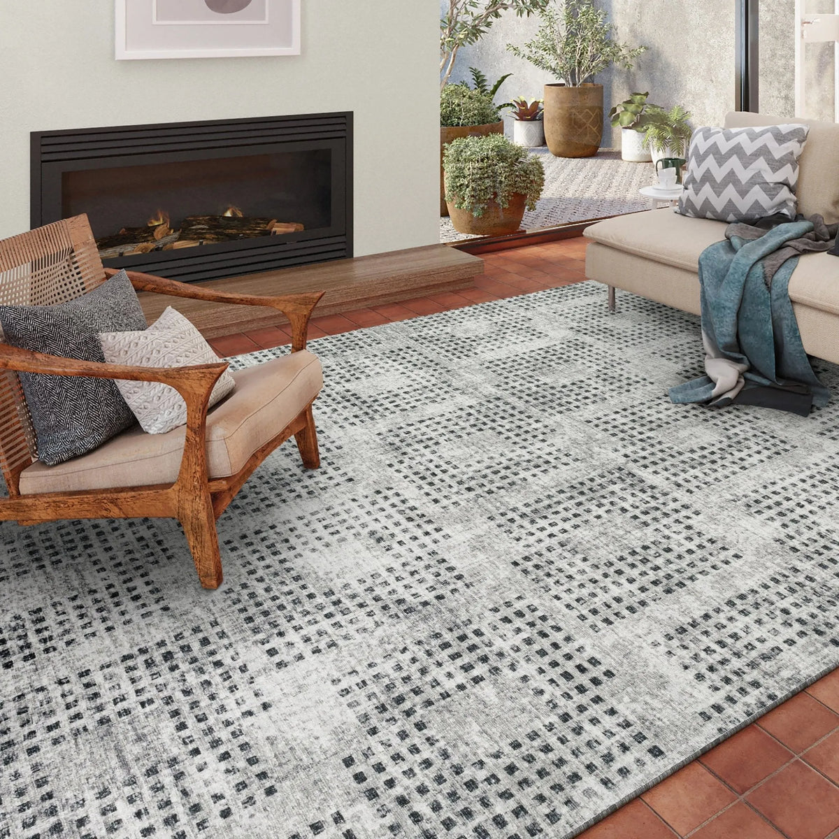 Delano DA1 Pewter Rug - Rug & Home