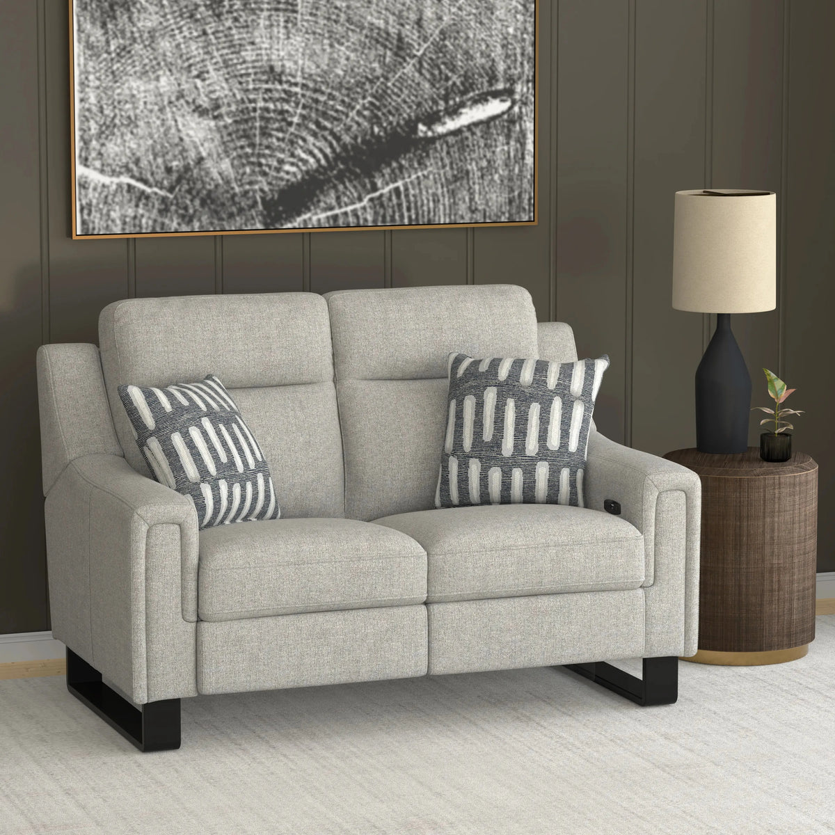 Teagan Dual Power Loveseat Oatmeal