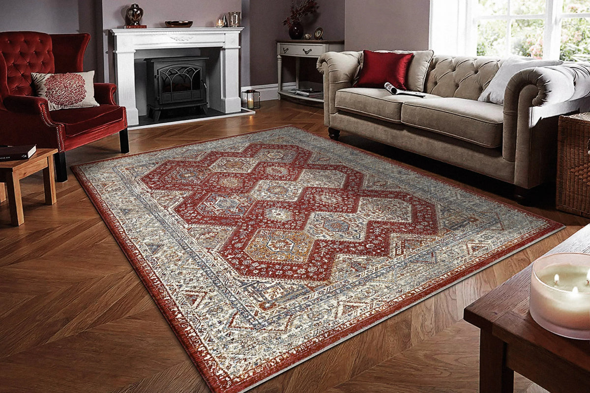 Dakota 6641-399 Red/Multi Rug