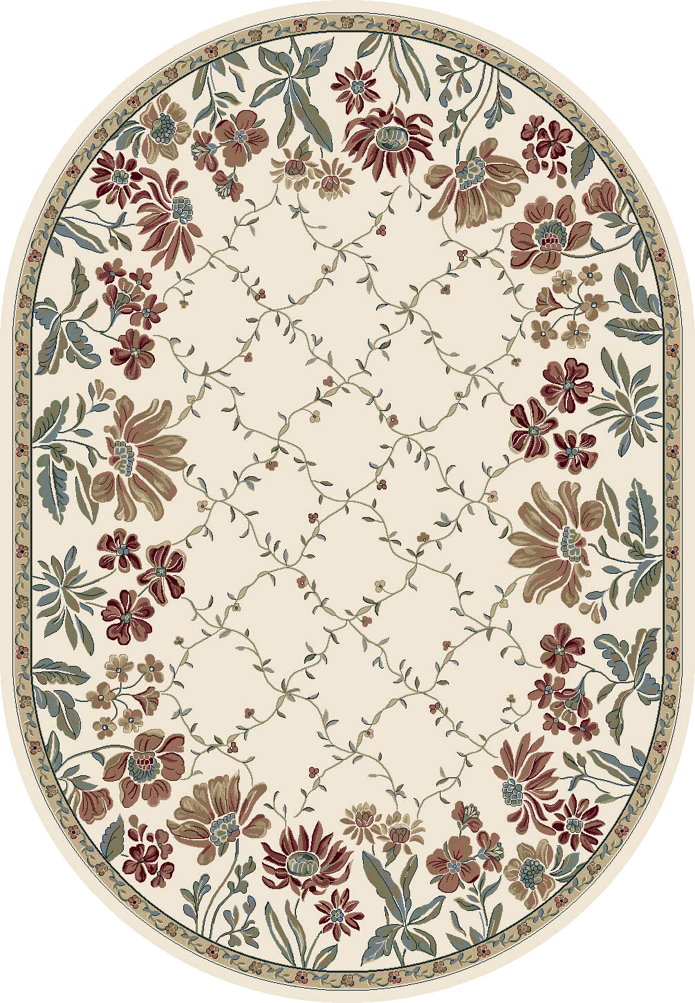 Ancient Garden 57084 Ivory Rug