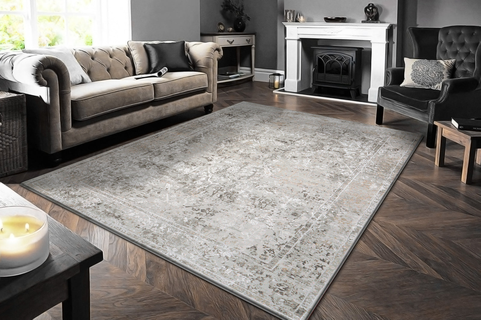 Renaissance 3150-197 Ivory/Grey Rug