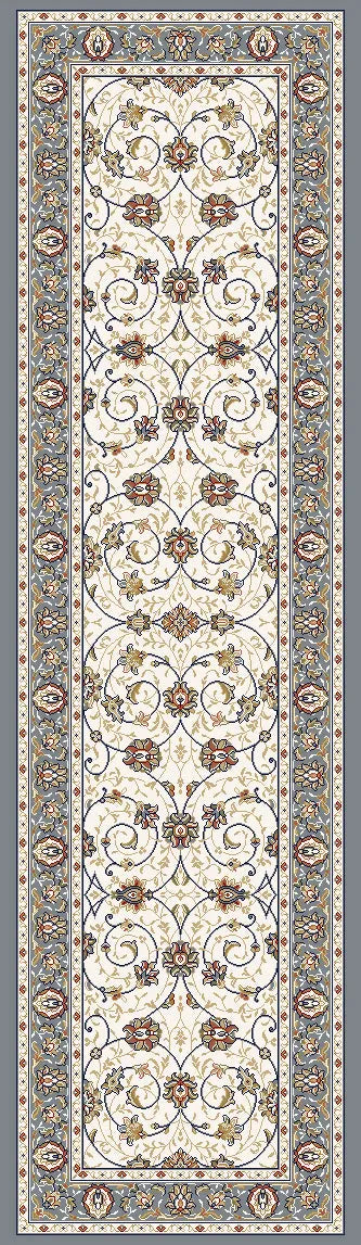 Ancient Garden 57120-6454 Ivory/Light Blue Rug