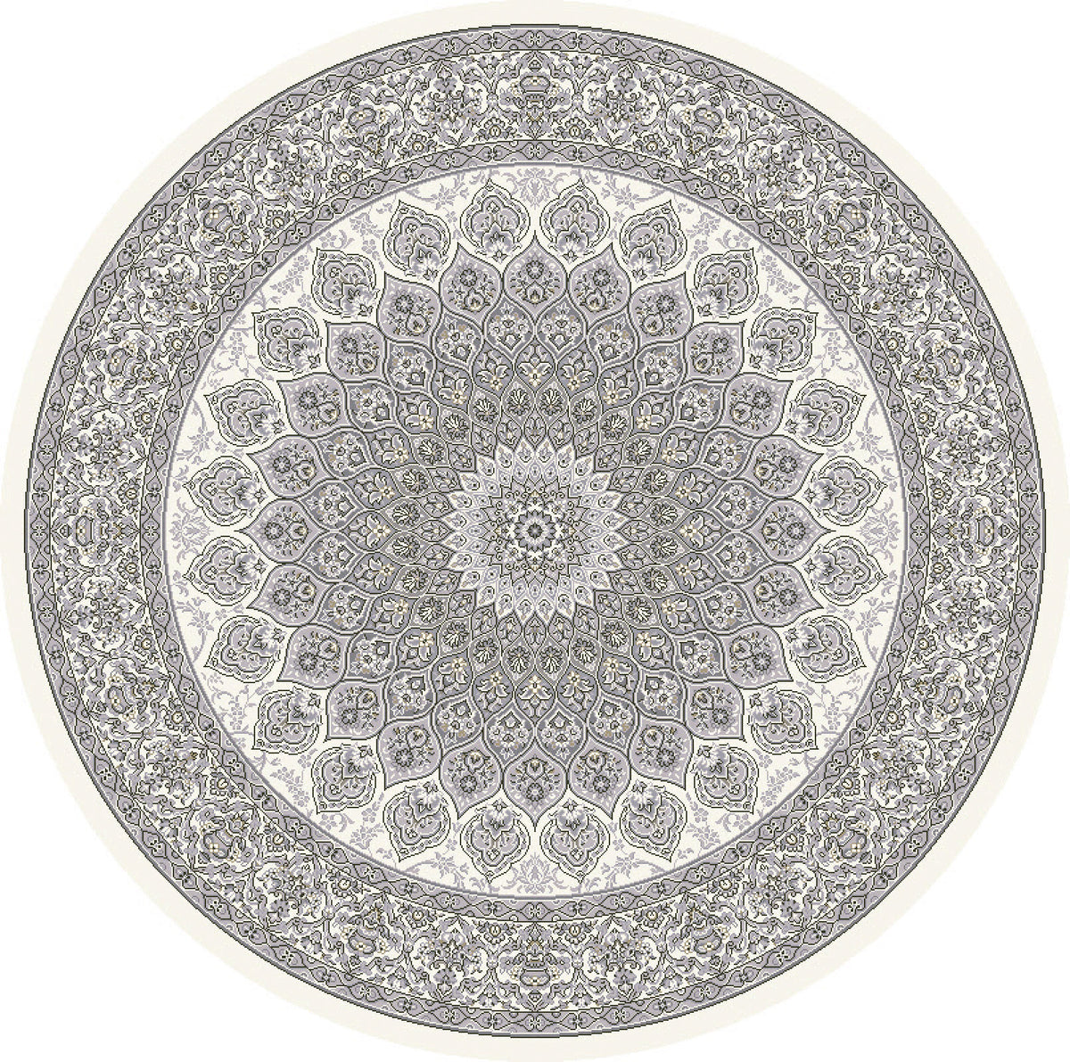 Ancient Garden 57090 Cream Grey Rug