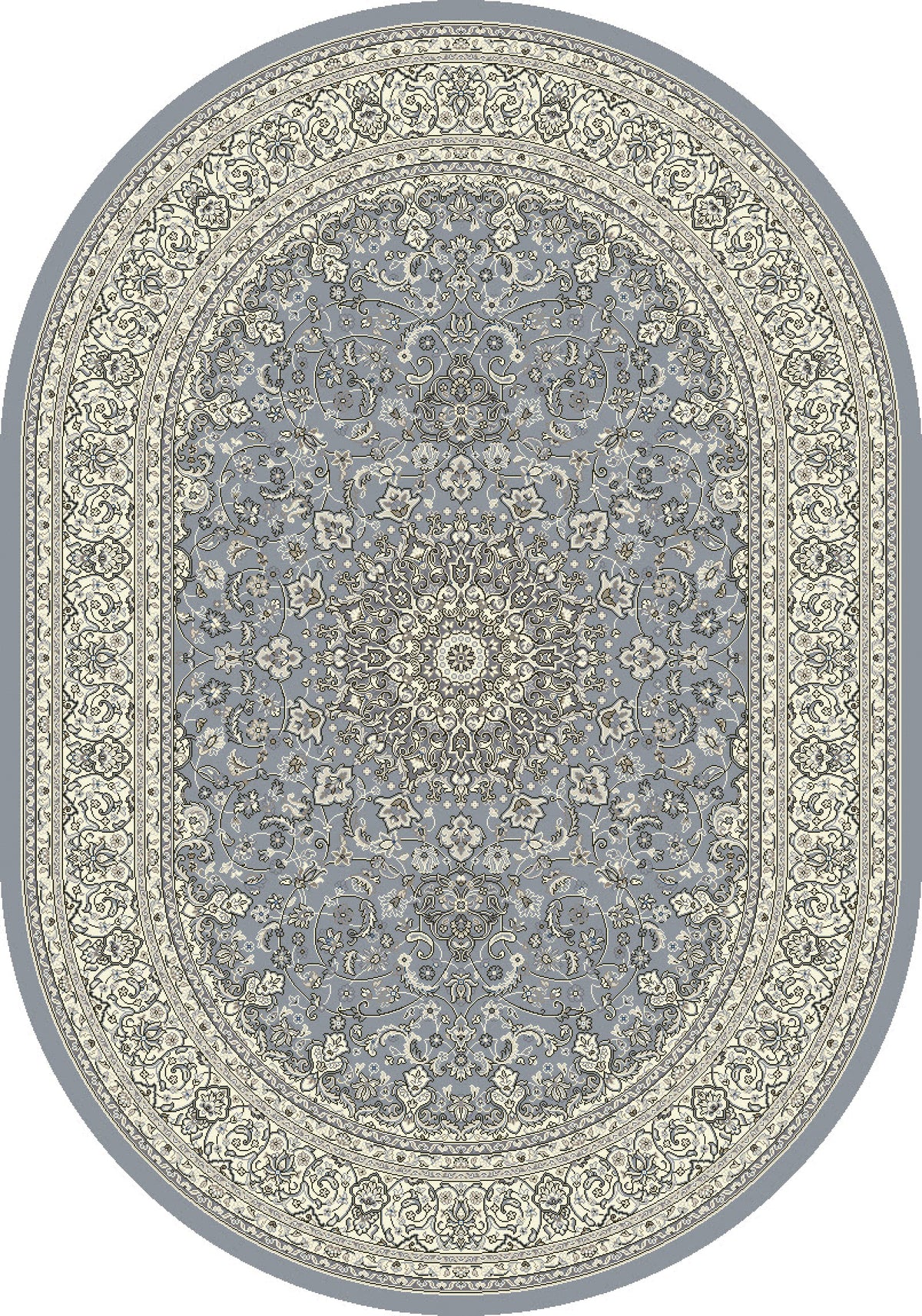 Ancient Garden 57119 Steel Blue Cream Rug