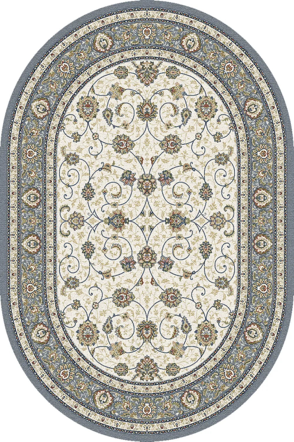 Ancient Garden 57120-6454 Ivory/Light Blue Rug