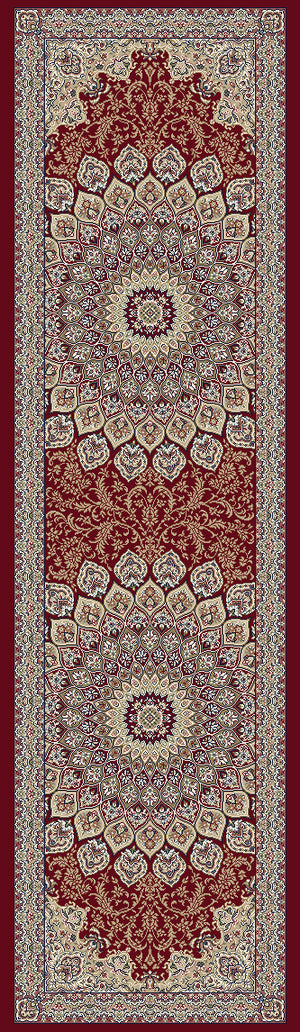 Ancient Garden 57090 Red Rug