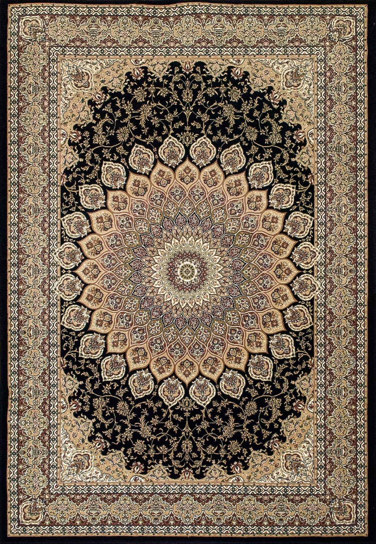 Ancient Garden 57090-3484 Navy Rug