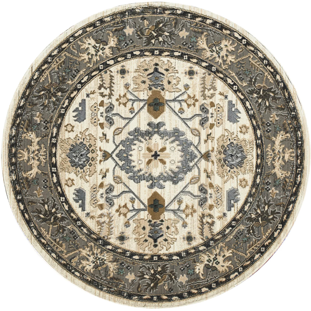 Yazd 8531-190 Ivory/Grey Rug