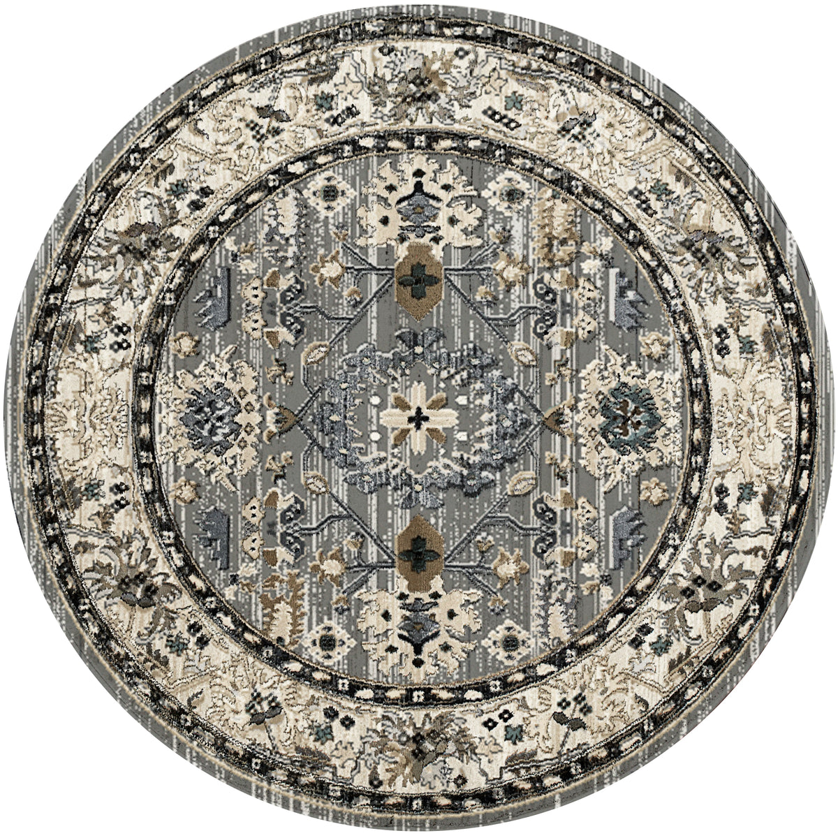 Yazd 8531 Grey Ivory Rug